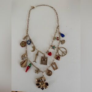 FREE PEOPLE CHARM Necklace Maxamillion Flower Power EUC